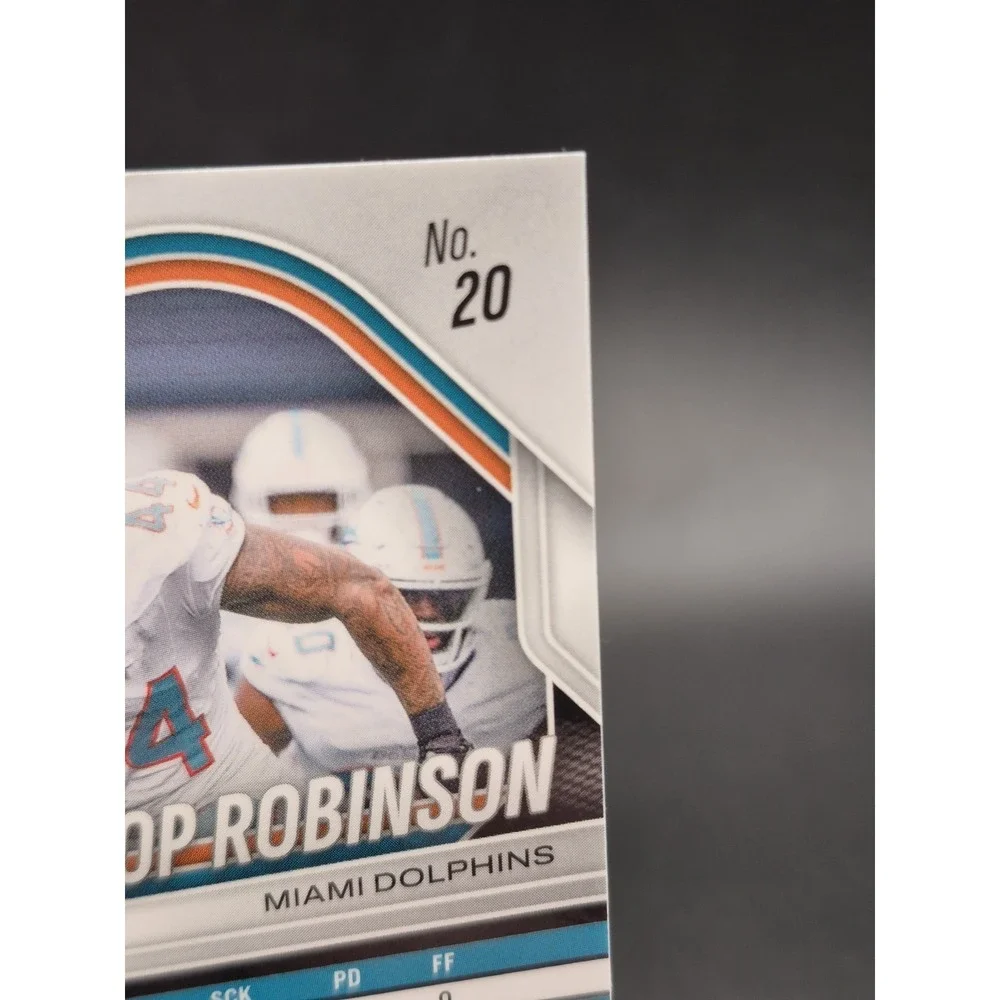 2025 Panini Prizm Chop Robinson #20 Green Scope Prizm /75 Miami Dolphins